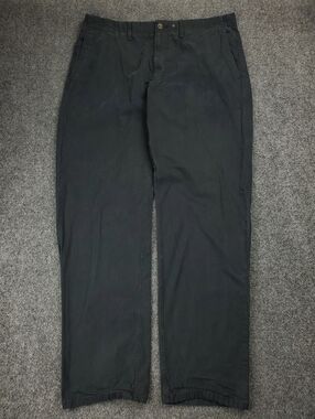 Rag & Bone Chino Pants Mens 36 Charcoal Gray Black Straight Leg 100% Cotton